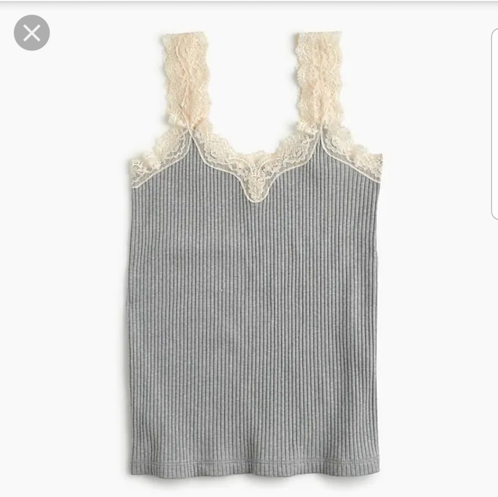JCrew Lace Trim Tank